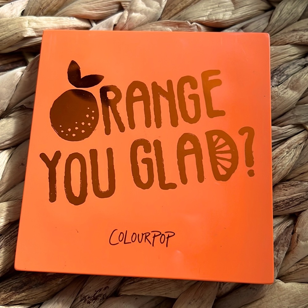 Colourpop orange you glad? Pallet BRAND NEW!!